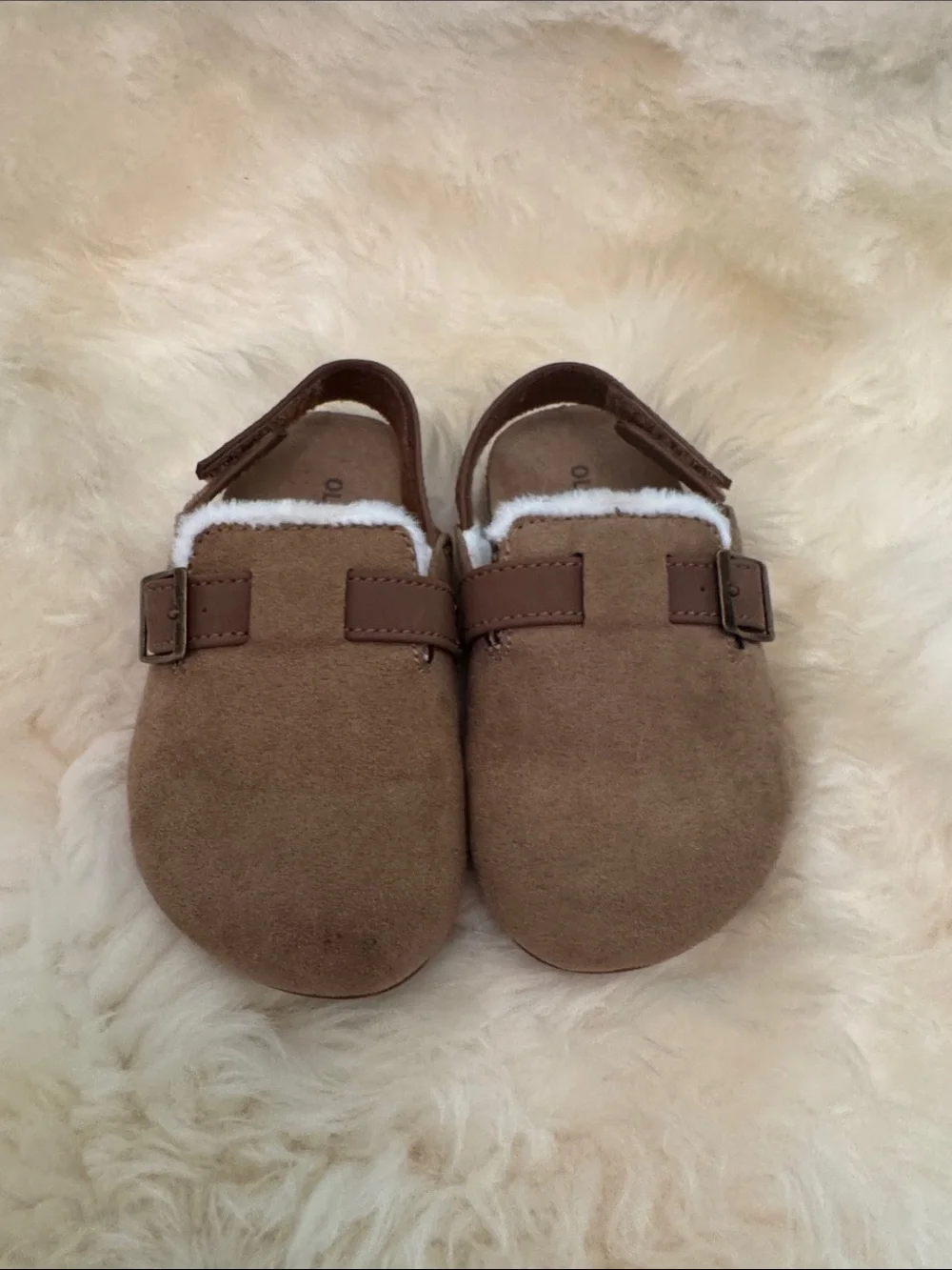 Old Navy Brown Faux-Shearling Moccasin Clogs for Kids